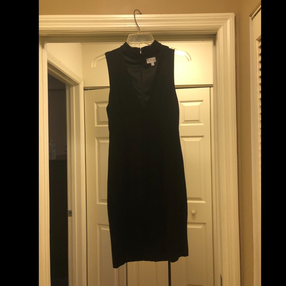 LF Black Low Cut Midi Dress